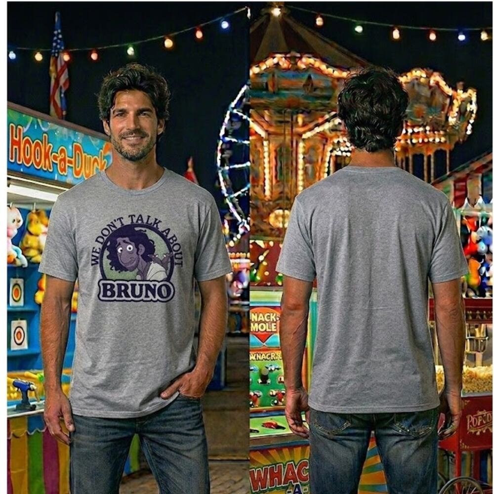 Disney Encanto We Don't Talk About Bruno Shirt Men’s Medium 40 Gray Tee